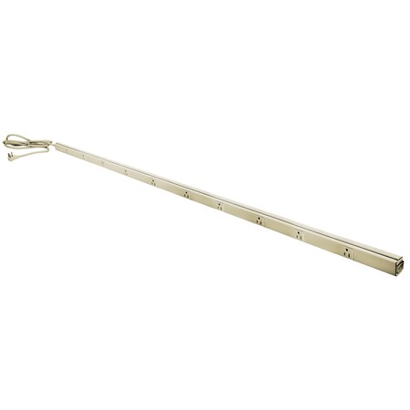 Hubbell Wiring Device-Kellems Metal PlugTrak, 64", 15A 10 Receptacle, 6' Cord and Plug, Ivory HBL20C315IV